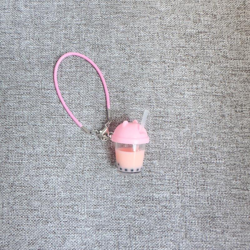Food-themed pendants suitable for 17cm dolls, DIY plush doll accessories, cute cartoon realistic model bubble tea cups.
