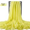 Foulard in Chiffon di Seta Monocolore Extra Lungo 3m x 2.3m: Protezione Solare e Sciarpa Asciugamano da Spiaggia da Viaggio