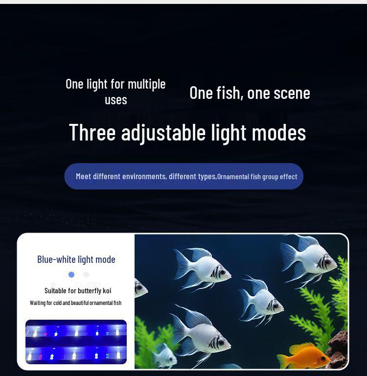 Super Bright Clip-on Full Spectrum LED Aquarium Light, Waterproof and Splashproof, Ideal for Mini Aquariums.