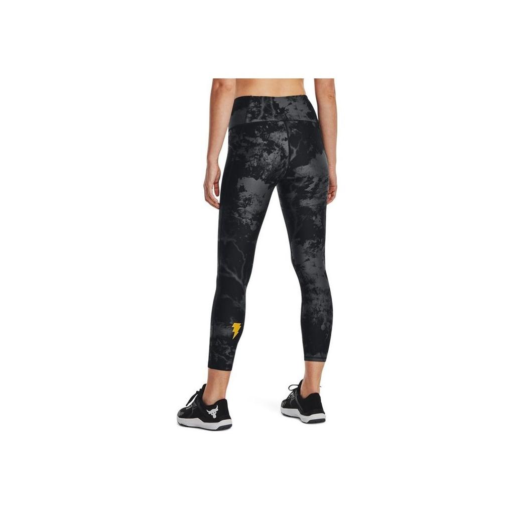 Under Armour Johnson Series Black Adam Pattern High-Waisted Slimming Leggings Women Leggings 1377752-001