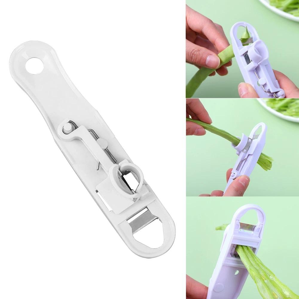 1PC Green Bean Slicer Cutter Vegetable Stringer Peeler Remover Multifunction Fruit Veggie Cutter Kitchen Gadgets Accessories7