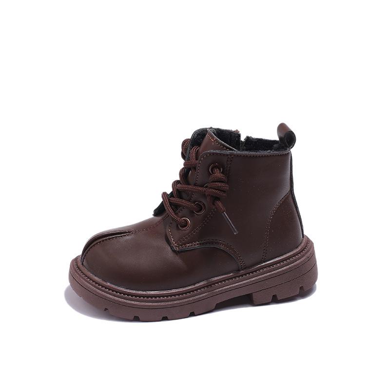 2025 Kids Martin Boots: Boys & Girls, Autumn/Winter, Double Cotton, Velvet-Enhanced, Short Style Size 28: 17.5cm