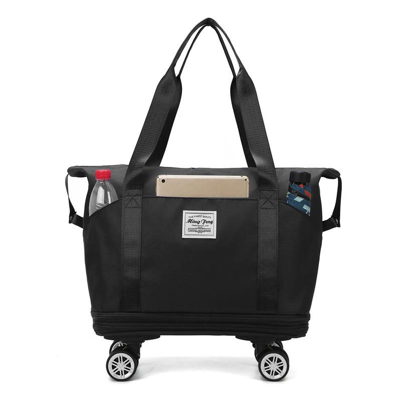 

Студенты могут расширить модные сумки для хранения с сухой и влажной секциями для коротких поездок чёрный