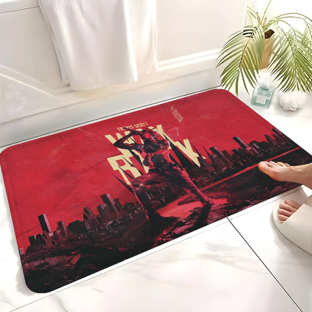 Travis Scott Astroworld Door Mat Cheaper Anti-slip Modern Living Room Balcony Printed Bedside Mats