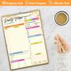 Daily planner notepad - Undated Daily Planner 52 Sheets 8.5" X 11" Daily for To-Do Lists, Habit Tracking, Academic Scheduling, and Productivity Goals