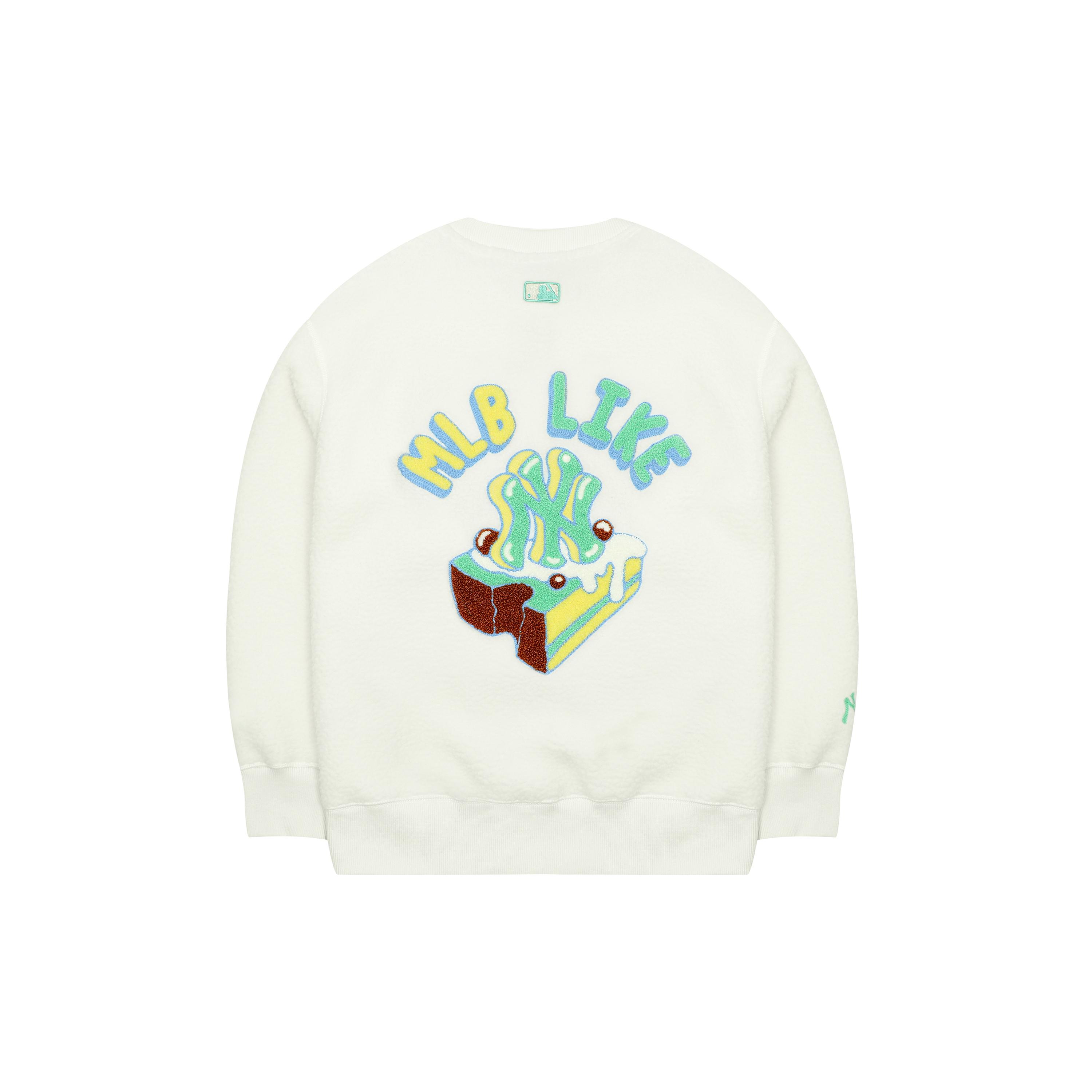 MLB Like Collection Sweatshirts Unisex Cream Crew Neck Thickened Regular 3AMTL0326-50CRS XXL