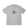 Li Ning Comfortable Simple Breathable Loose Versatile Round Neck Printed Short Sleeve T-Shirt Unisex Tops Flower-Gray Light-Gray AHSVB83-3
