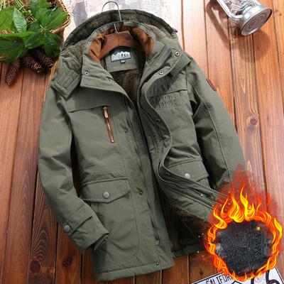 Giacca Imbottita Invernale Larga e Casual, Multi-tasche, Resistente al Freddo, in Pile e più Spessa, per Mezza Età