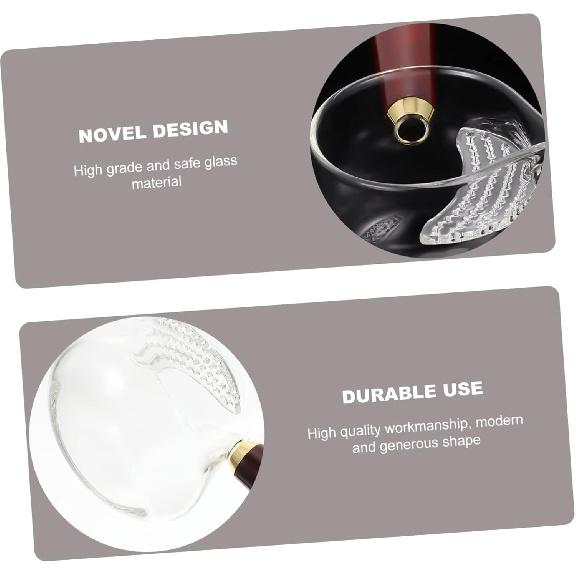 KICHOUSE 1pc Tea Dispenser Cup with Wooden Handle Heat-resistant Public Tea Cup Stylish Teaware Accessory for Home Use Easy Pour Design and Reusable