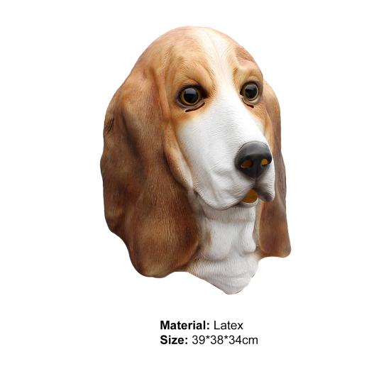 Halloweenowa Osłona Twarzy Przyjazna dla Skóry Odporna na Zużycie Emulsja Głowa Psa Zwierzęca Osłona Twarzy do Domu