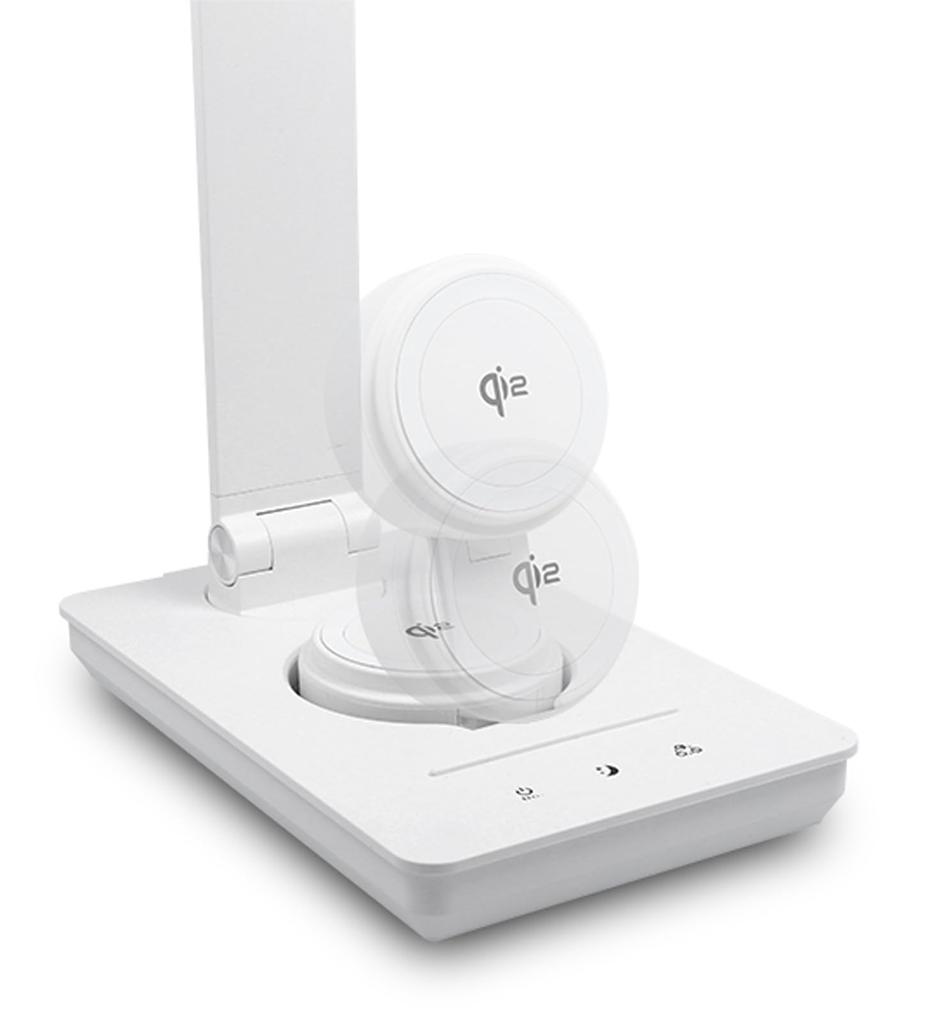 GENTOS LED Desk Light, Lumisus Qi2, 1000 Lumens, White, DK-R116WH