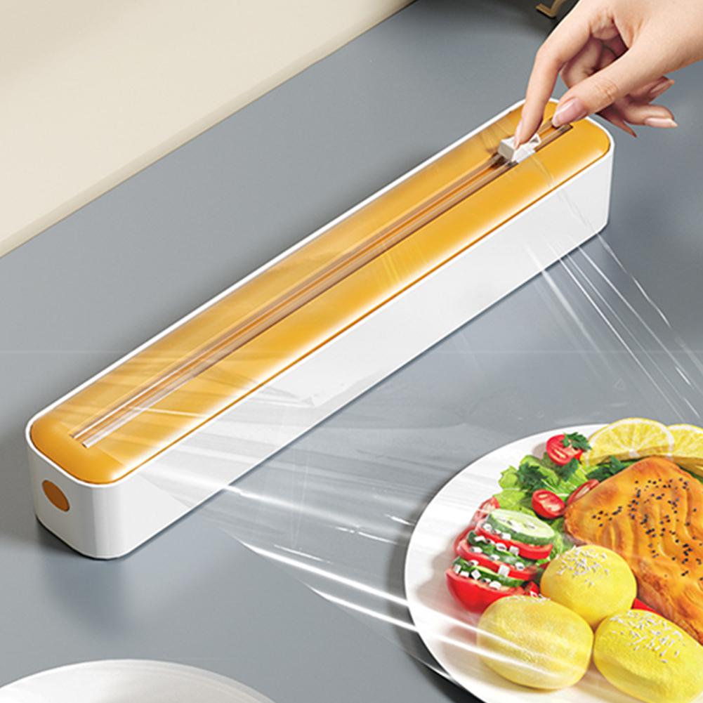 Plastic Wrap Dispenser Cutter Film Wrap Dispenser Magnetic Aluminum Foil Stretch Film Cutter Food Film Dispenser Kitchen Tool