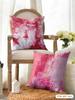 Red Abstract Art Pattern Cushion Cover Natural Linen Organic Fabric Double-Sided Printing Breathable Perfect For Home Decor