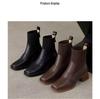 2025 Autumn/Winter Knitted Ankle Boots: Versatile British Martin Style, Skinny Elastic Socks In Brown/Black, Adult Sizes Available