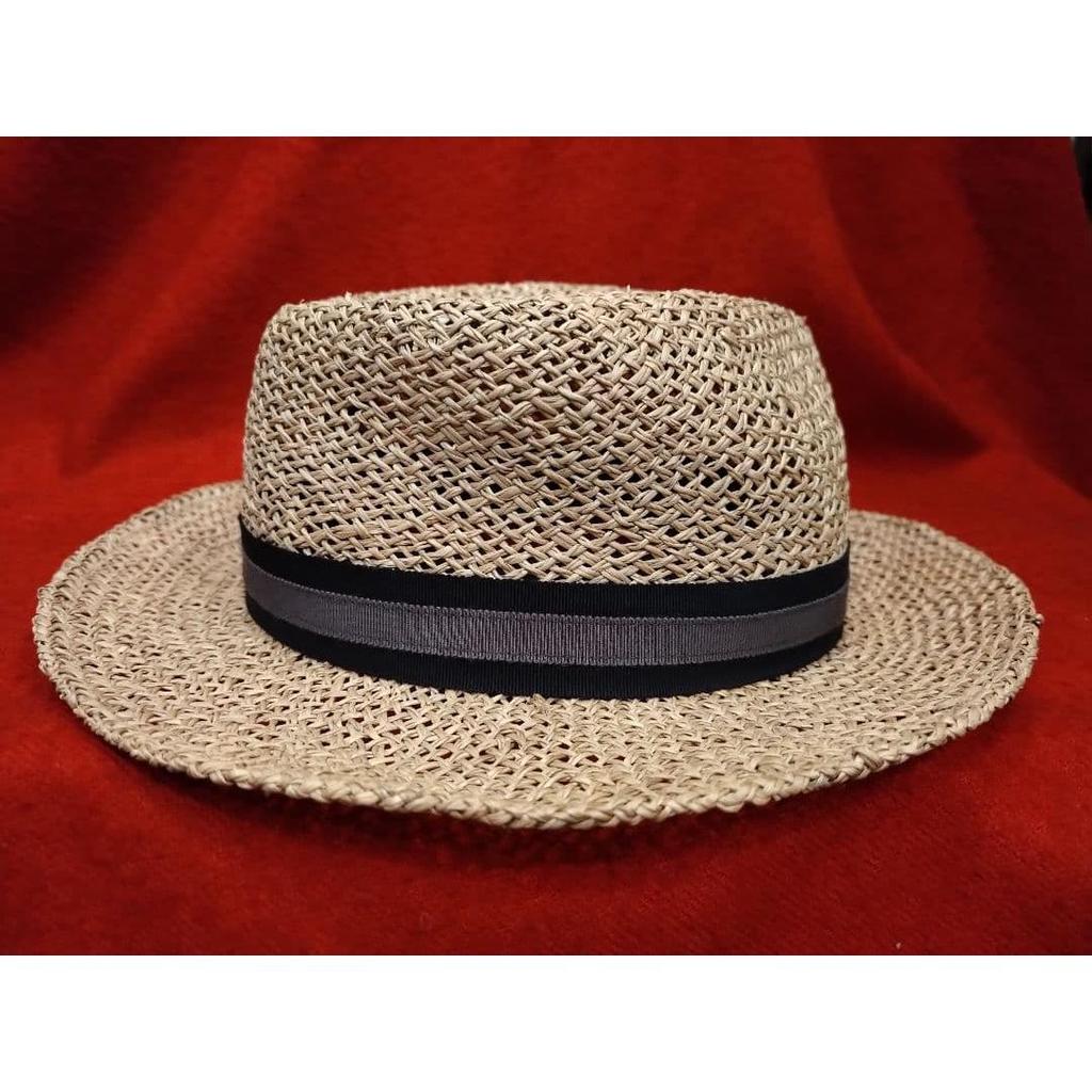 Used STETSON x Zukin straw hat fedora hat size M