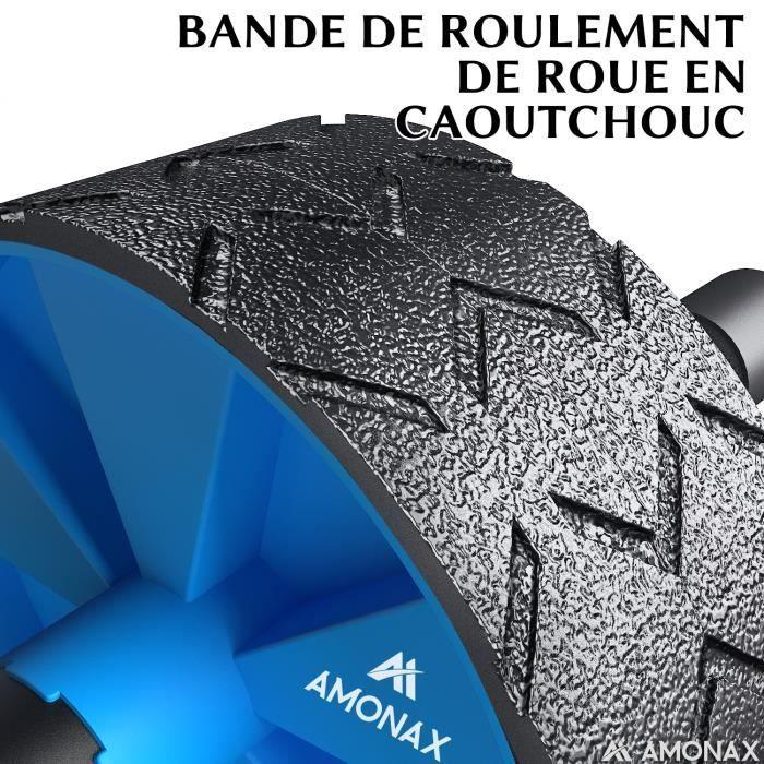 Roue Abdominale - AMONAX - Convertible - Bleu - Portable - Fitness