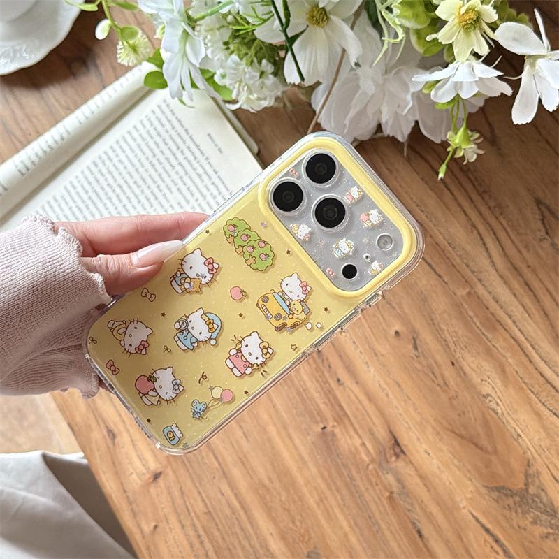 

High-End Cartoon Yellow Cats iPhone 17/16 Pro Max/15 Pro Case Apple 16