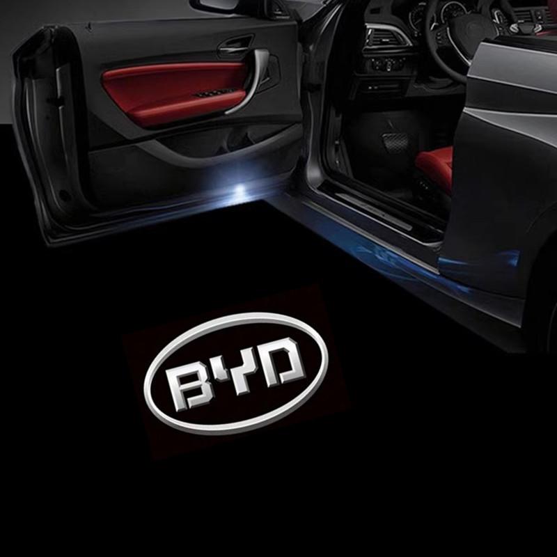 2Pcs LED Car Door Welcome Lights Exit Warning Lights Night Signal Lamps For BYD EV Han DM Song PLUS Qin PRO Seal EA1 2020-2024