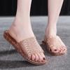 Fashion Shoes Crystals Flat Women's Slippers and Ladies Sandals Home Slides 2025 Trend On Sale High Quality Low Price Cheap Liquidation