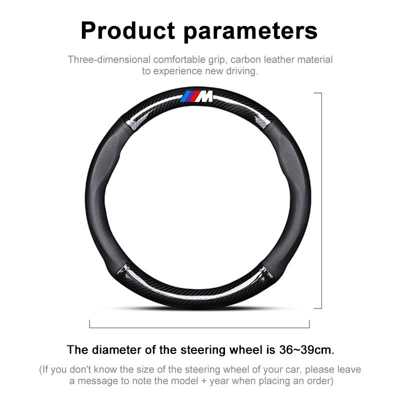 Car Steering Wheel Cover Breathable Anti Slip PU Leather Steering Cover For BMW M E34 E36 E60 E90 E46 E70 F20 F30 X5 X6 X1 M3 M5 M6 E71 F01 F02 F87