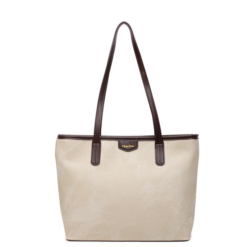 Textured casual commuter bag women's new fashion popular shoulder bag large capacity tote bag