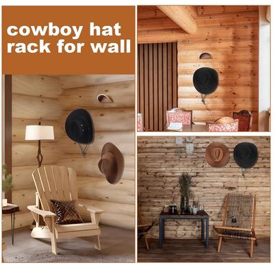 Porte-chapeaux Cowboy Style Western Rangement Support à chapeaux en bois