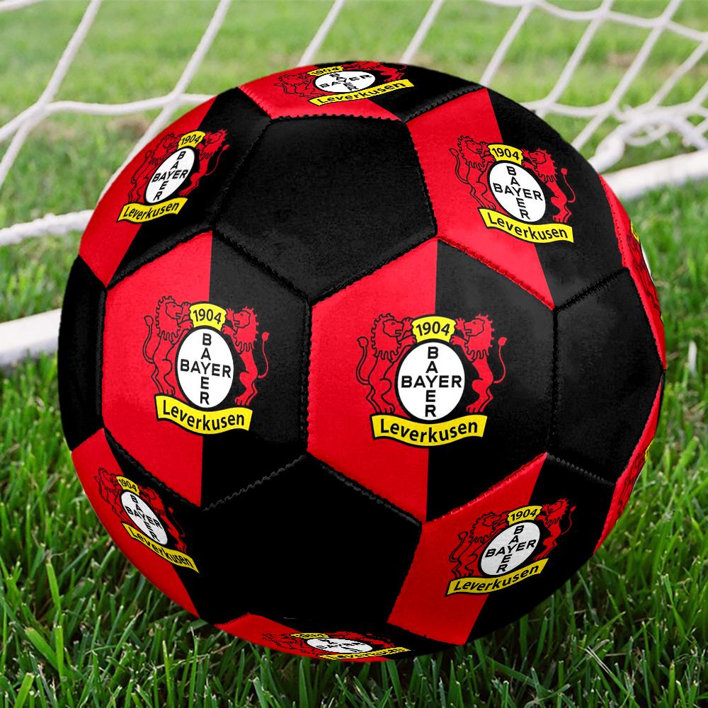 Pallone da Calcio Indoor Bayer 04 Leverkusen Colorato Cucito a Macchina PVC Taglia 5 Pronto per Allenamento di Squadra e Competizione Resistente Rimbalzo Elevato Fantastico Regalo Sportivo