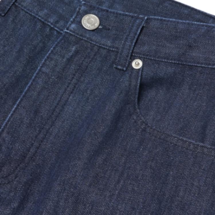MLB New York Yankees Einfarbige Buchstabenlogo Gerade Beine Volle Länge Vintage Lässige Jeans Damen Jeans Blau 3FDPM0324-50NYD