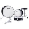 Kids Drum Set 3-Piece 14 in Beginner Drum Set for Child with Throne Black