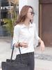 Women's 3XL Top Long-sleeved POLO Collar Simple Outer Wear T-shirt Women's Bottoming Shirt Spring and Summer New Slim Slimming Trend