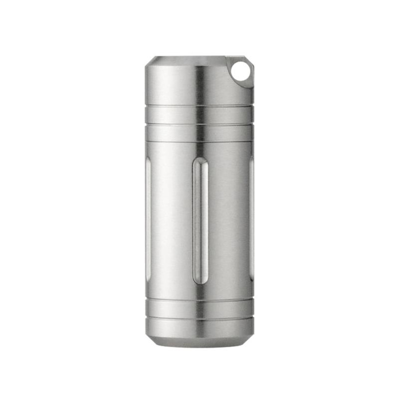 Portable Waterproof Pills Box Stainless Steels Pocket Keychain Pills Holder Light Weight Travel Case Medicine Bottles