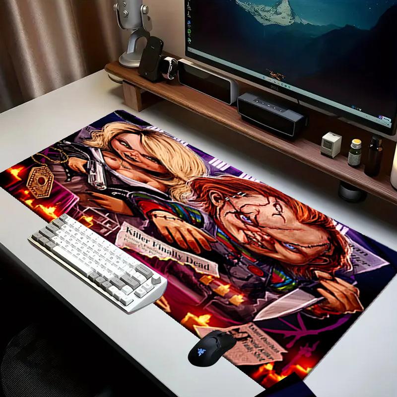 Love And Horror Doll Pattern Mouse Pad Office Desk Mat, Gaming Mouse Pad Mousepad, Keyboard pad,Heavy-Duty Non-Slip Rubber Backing, Gift