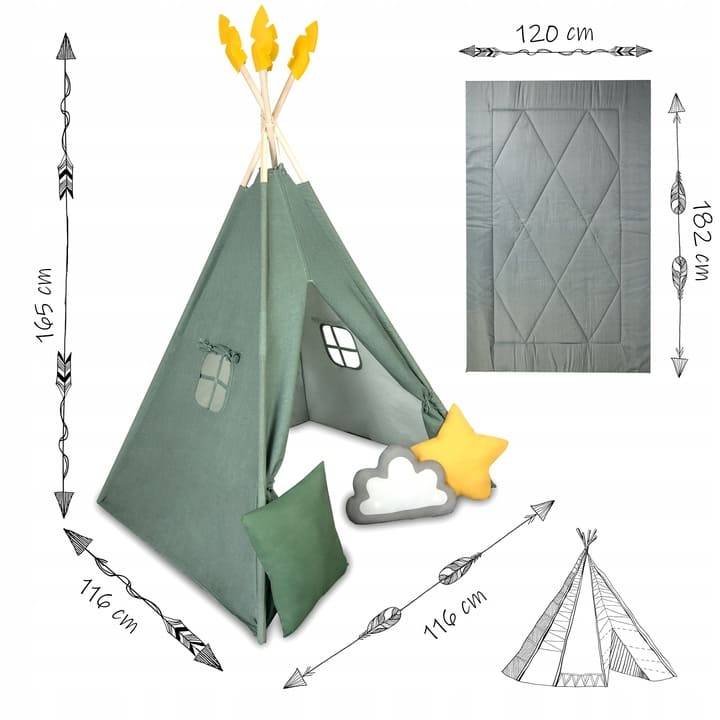 Cotton Tipi Tent - Green