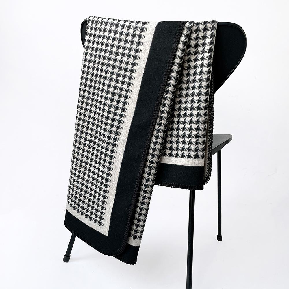 Fashion style big shawl autumn and winter women's wool scarf warm shawl with versatile thickened scarf