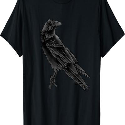 Gothic Kos Czarny Ptak Miłośnik Ptaków Właściciel Ptasiarz Koszulka