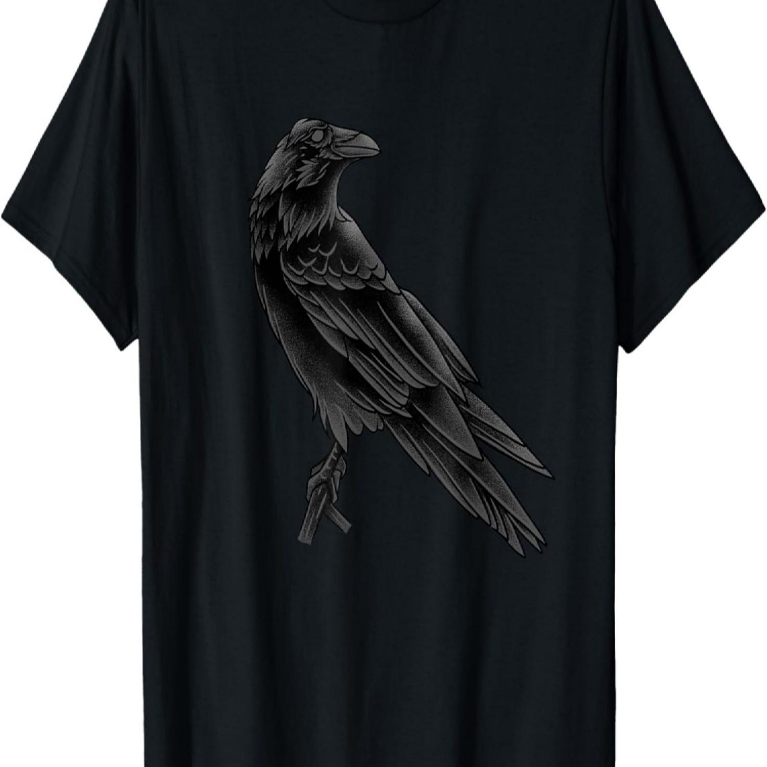 

Goth Raven Crow Shirt Crow Animal Bird Lover Owner Birder T-Shirt S чёрный
