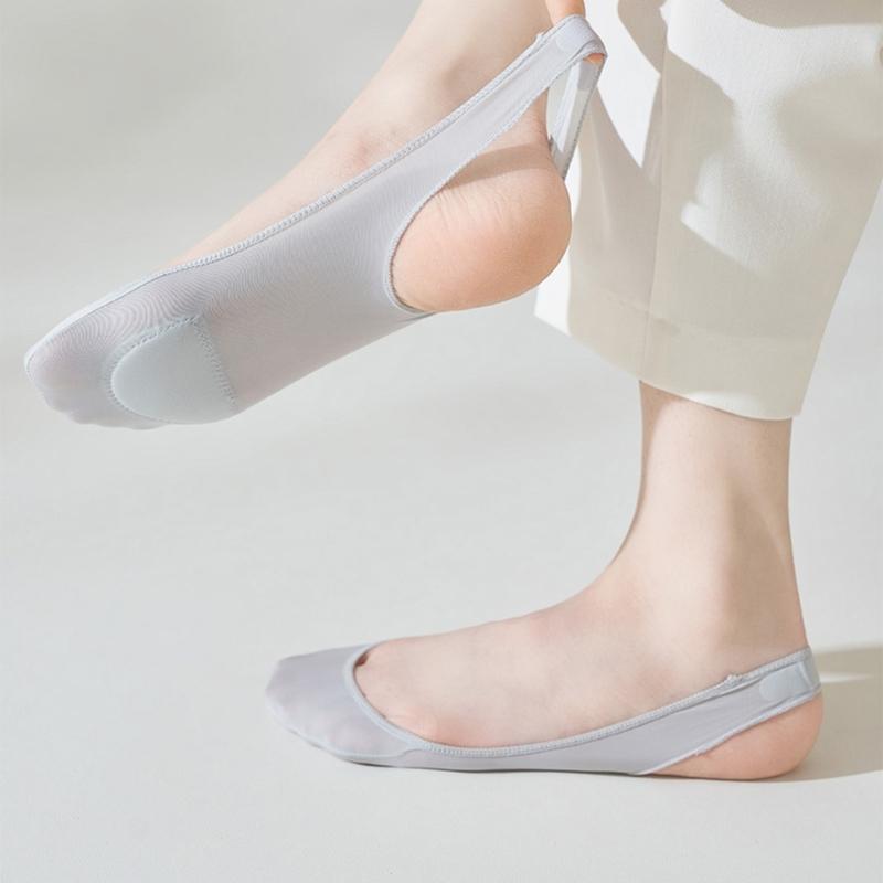 Antislip Strap Half Toe Invisible Low Cut Liner Socks Ball of Foot Cushioned No Show Padded Half Socks For Women Heel