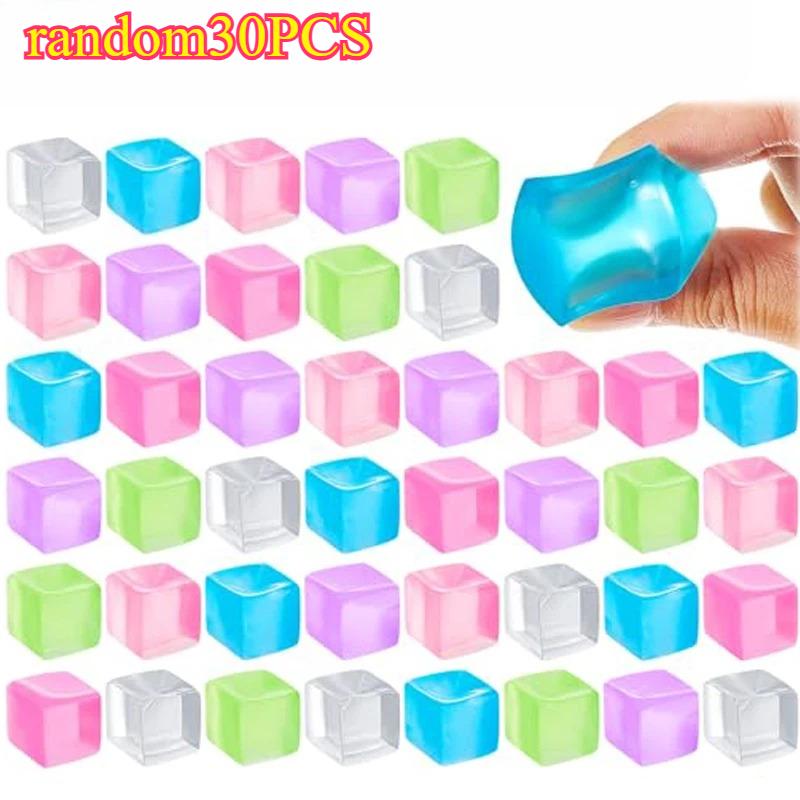 Square Ice Stress Ball Fidget Toys Stress Relief Adhd Autism Sensory Toys Soft Squishy Toys Party Favors Gifts For Adults