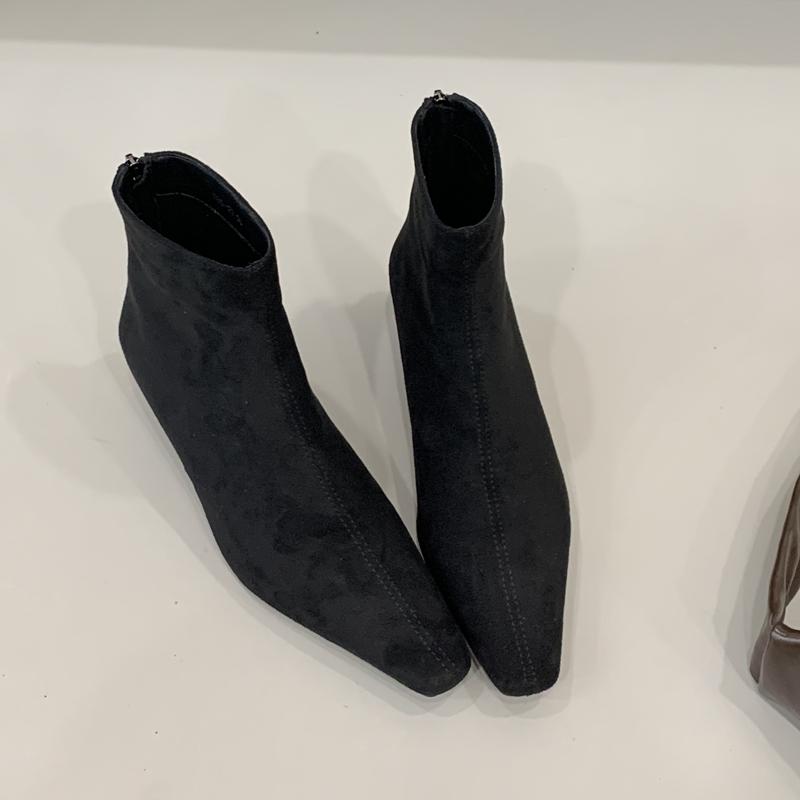 Fashion SUOJIALUN 2025 Winter Women Ankle Boots Fashion Round Toe Ladies Elegant Short Boots Thin Low Heel Outdoor Dress Chelsea Boot