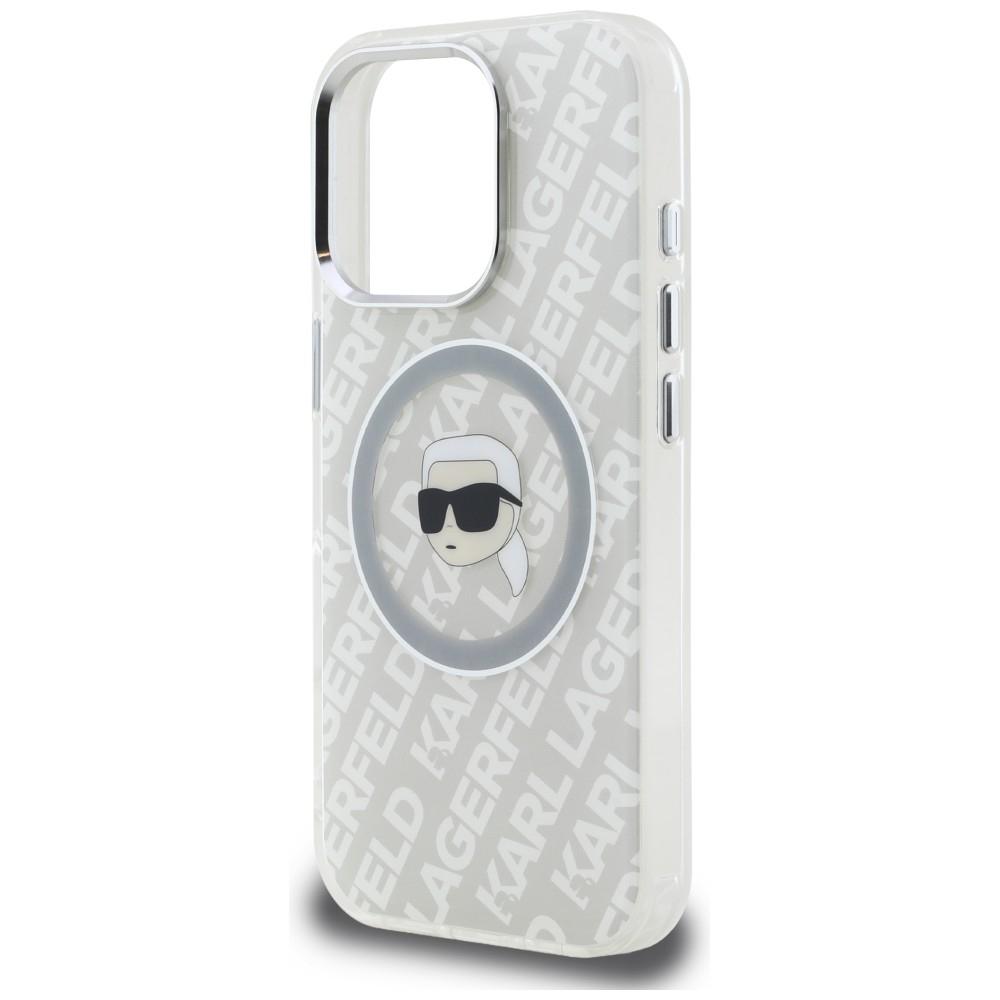 Karl Lagerfeld IML Karl Head Logo MagSafe Case for iPhone 16 Pro Gray