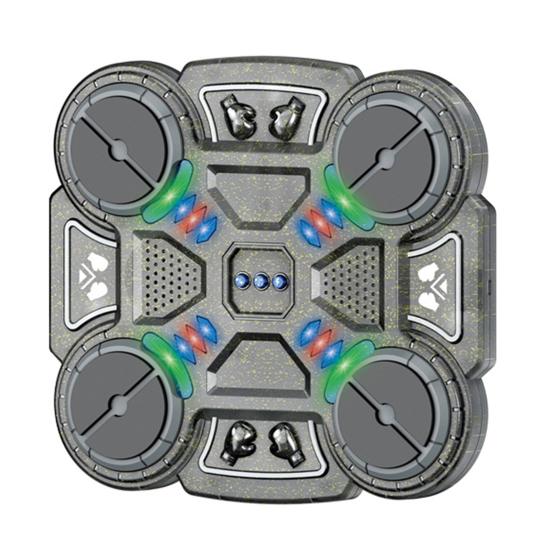 Music Boxing Machine Bluetooth-compatible Music Punching Target Smart Reaction Boxing Pad with 3 Speed Modes & LED Lights Rechargeable Fitness Toy