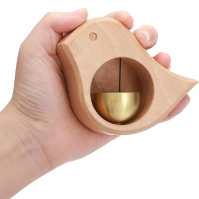 Decorative Wooden Bird Shape Magnetic Doorbell Metal Shopkeepers Bells for Refrigerator Entrance Wall Store Door Chimes