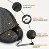 1pc Travel Pillow With Hood 5.5in X 10.6in Comfort Neck Support Memory Foam U-Shaped Pillow Large Blackout Hood For Restful Sleep