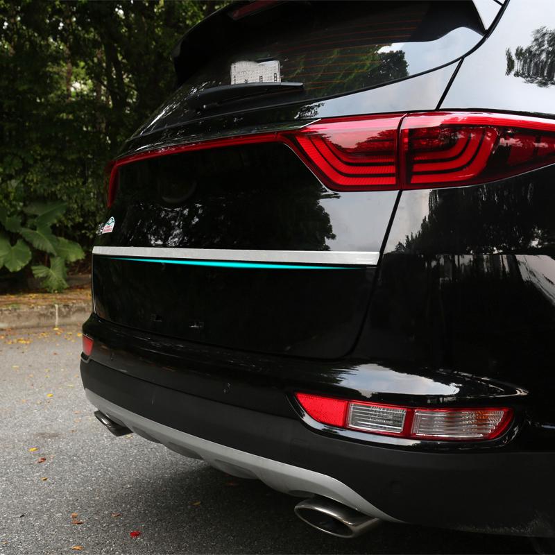 

Для Kia Sportage QL 2017 2018 Хромированная задняя крышка багажника Крышка двери багажника Отделка люка Дверная ручка Молдинговая полоса автомобиля