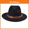 Cotton Twill Jazz Hat With Wide Brim For Outdoor Sun Protection And Casual Style
