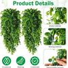 Plastic Artificial Eucalyptus Leaf Vine UV Resistant Faux Eucalyptus Leaf  Wedding Party Decor