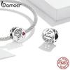 bamoer Family Letter Floral Bead Grandma Nana Heart 925 silver CZ Charms fit Original Bracelet Bangle Jewelry SCC1762