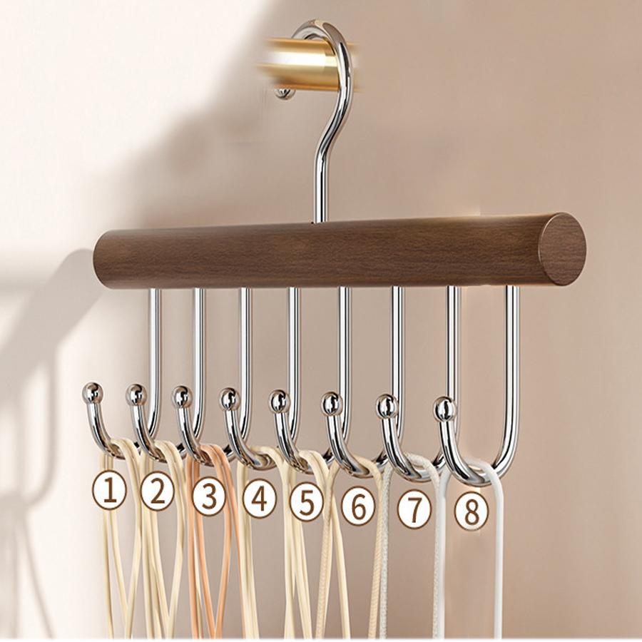 

1 шт. Круглые деревянные вешалки-слинги Многофункциональные вешалки для хранения нижнего белья и маек Бог домашнего хозяйства Общежитие из массива дерева Крючок Волнообразные сушилки M