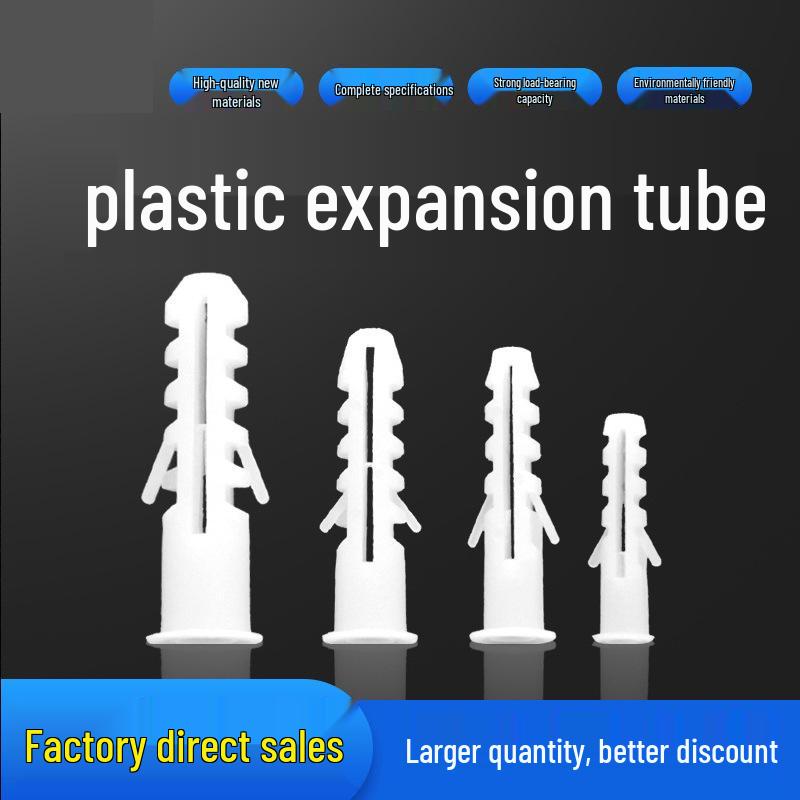 White Plastic Expansion Plugs/Screws 6MM, 8MM, 10MM, 12MM - 1000 pcs/bag