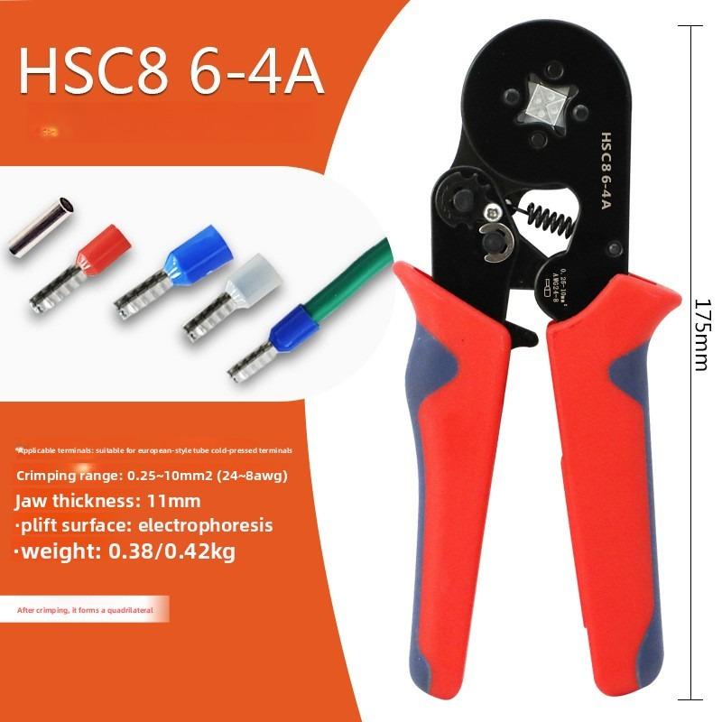 

Ремонтные обжимные клещи HSC8 6-4 Трубчатый наконечник Многофункциональные обжимные клещи Игольчатый наконечник Четырехугольный набор инструментов Прочный